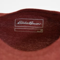 Eddie Bauer Men's 2 Pack Maroon Graphic & Dark Grey Crew S/S T-Shirt (S03) Mens