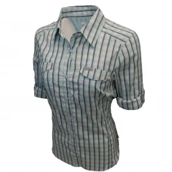 Columbia Women's Silver Ridge Lite Blue Gingham Plaid L/S Shirt 490