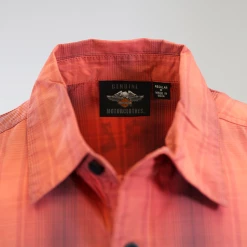 Harley-Davidson Men's Coral Grapefruit Plaid Sleeveless Vest (S02)