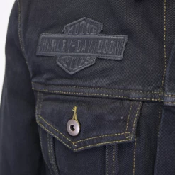 Harley-Davidson Women's Winged Applique Denim Button Up Jacket S06