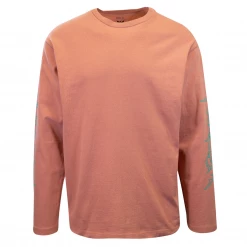 Volcom Men's Salmon Pink Remote Chronicles Loose Fit L/S T-Shirt (S01) Mens