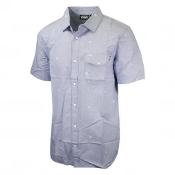 VANS Men's True Blue Cross Hatch-B S/S Woven Shirt