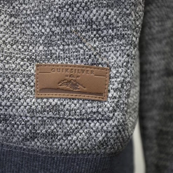 Quiksilver Men's Dark Grey & Heather Grey Two Tone Full Zip Hoodie (S02)