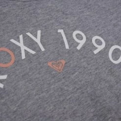 Roxy Girl's Heather Grey Roxy 1990 Round Neck S/S T-Shirt (S01) Kids
