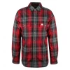 Carhartt Men's Red Charcoal Black Plaid Slim Fit L/S Flannel Shirt (S15) New Arrivals