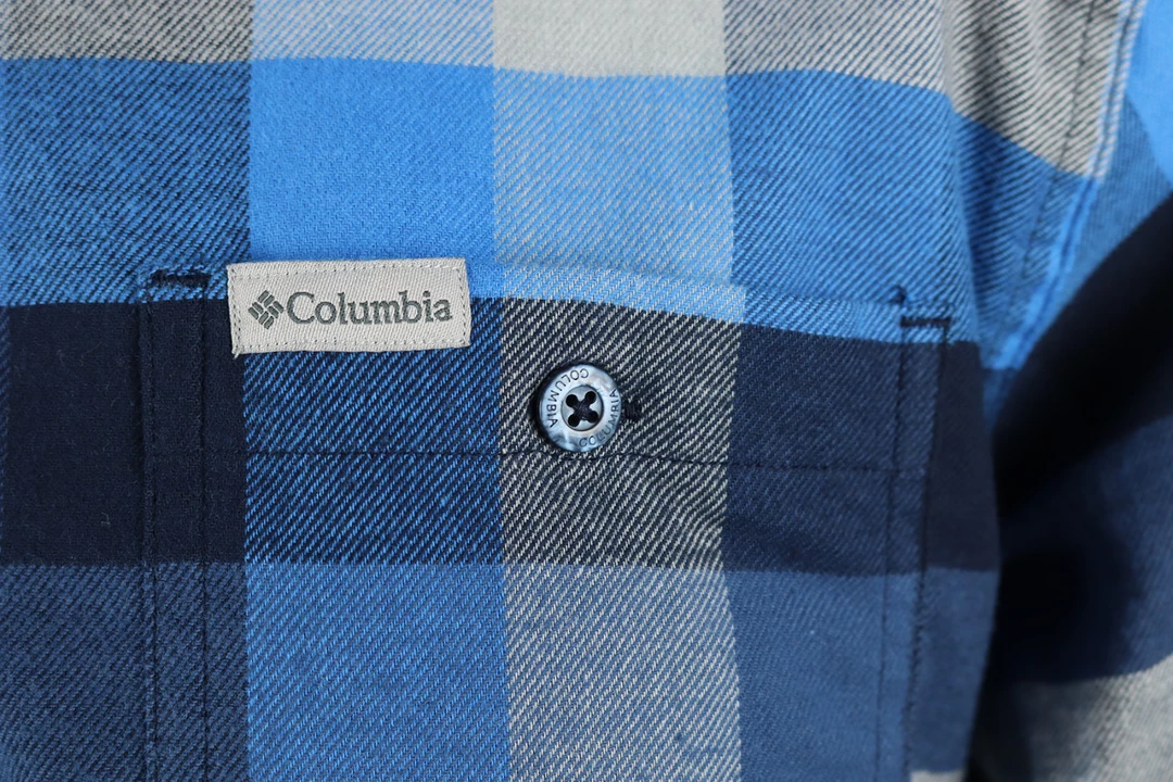 New Arrivals Columbia Men's Blue Black Grey Plaid Cornell Woods L/S Flannel Shirt (467) 6 New Arrivals Columbia Men's Blue Black Grey Plaid Cornell Woods L/S Flannel Shirt (467)