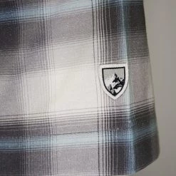 Kuhl Men's Classic White Grey Celeste Plaid S/S Woven Shirt (S05)