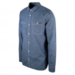 Vans Men's Light Blue Carlow II Denim L/S Woven Shirt (384)