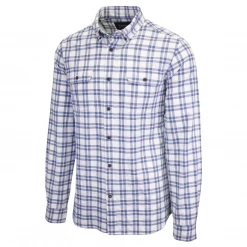 Barbour Men's National Trust Neutral Combe Plaid L/S Woven Shirt (S08)