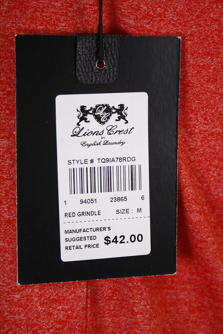 Mens Lion Crest By English Laundry Men's Grindle S/S Henley Shirt 12 Mens Lion Crest By English Laundry Men's Grindle S/S Henley Shirt