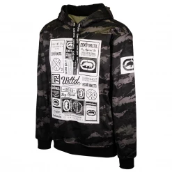 Ecko Unltd. Men's Grey Snakes In The Grass Camo Pull Over Hoodie (S03)