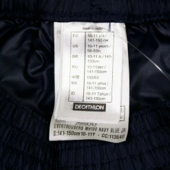 Wed'ze By Decathlon Boy's Navy Blue Water-Repellant Pants (S04)