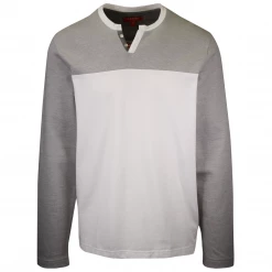 GUESS Men's Waldo Slit Henley L/S T-Shirt (Retail $39.99) S04 Mens