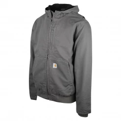 Carhartt Men's Gravel Full Swing Loose Fit Duck Fleece-Lined Jacket (S07)