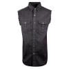 Harley-Davidson Men's Charcoal Denim Sleeveless Vest