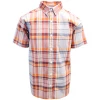 Spotted Clothing Columbia Men's Red Orange Grey Plaid Rapid Rivers II S/S Shirt