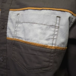 Harley-Davidson Men's Brown Two Tone L/S Woven Shirt (S11)