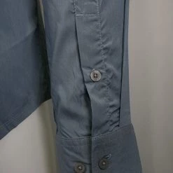 PrAna Men's Dark Sky Blue Solid L/S Woven Shirt (S78)