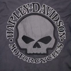 Spotted Clothing Harley-Davidson Men's Charcoal Skull Sleeveless Vest (No Main Label)