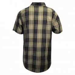 Harley-Davidson Men's Metallic Sunburst Green Plaid S/S Woven Shirt (S10)