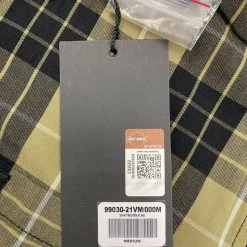 Harley-Davidson Men's Metallic Sunburst Green Plaid S/S Woven Shirt (S10)