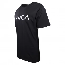 RVCA Men's Black Classic Text Regular Fit S/S T-Shirt (S24)