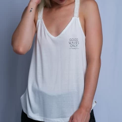 Tanks Roxy Women's Good Waves Only Sleeveless Tank Top (S02)