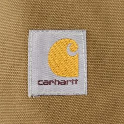 Carhartt Men's Khaki Flannel Lined Snap On Button Collared L/S Jacket