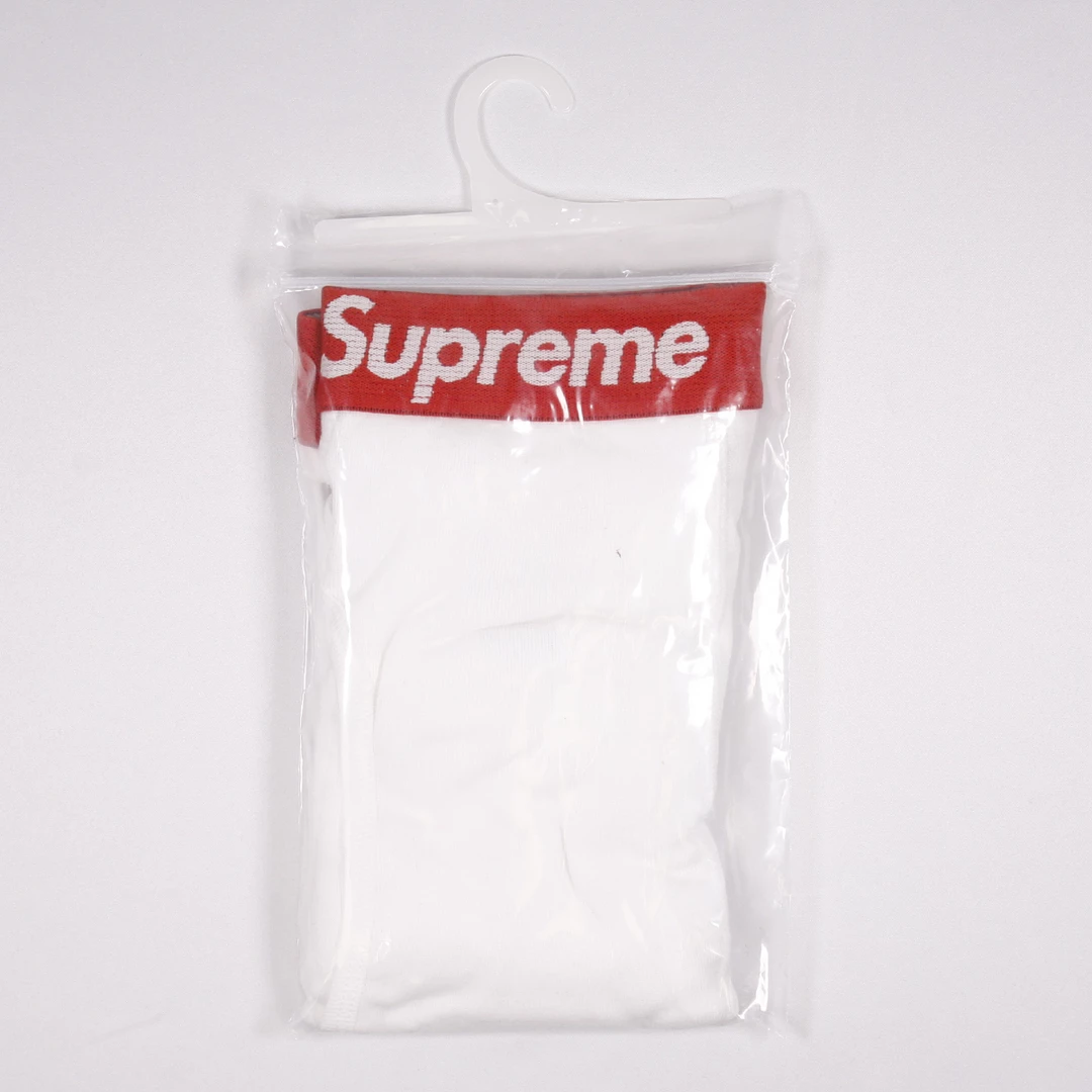 Supreme Men's 100% Authentic Single Pack White Boxer Briefs 6 Supreme Men's 100% Authentic Single Pack White Boxer Briefs