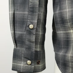 New Arrivals Carhartt Men's Dark Grey Ivory Plaid Snap Front L/S Woven Shirt (S13)