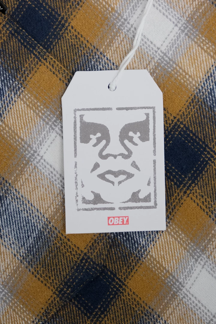 Spotted Clothing OBEY Women's Brown Navy White Plaid Crop L/S Shirt (S06) 9 Spotted Clothing OBEY Women's Brown Navy White Plaid Crop L/S Shirt (S06)
