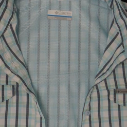 Columbia Women's Silver Ridge Lite Blue Gingham Plaid L/S Shirt 490