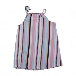 Kids Roxy Girl's Multicolor Striped Sleeveless High Neck Dress (S01)