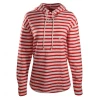 Eddie Bauer Women's Flame Safari Duofold Striped Pullover Hoodie (S05B)