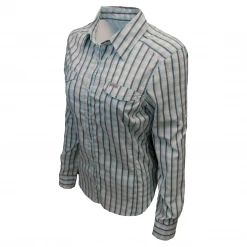 Columbia Women's Silver Ridge Lite Blue Gingham Plaid L/S Shirt 490