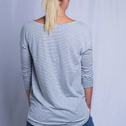 T-Shirts Roxy Women's Striped V-Neck L/S T-Shirt (S05)