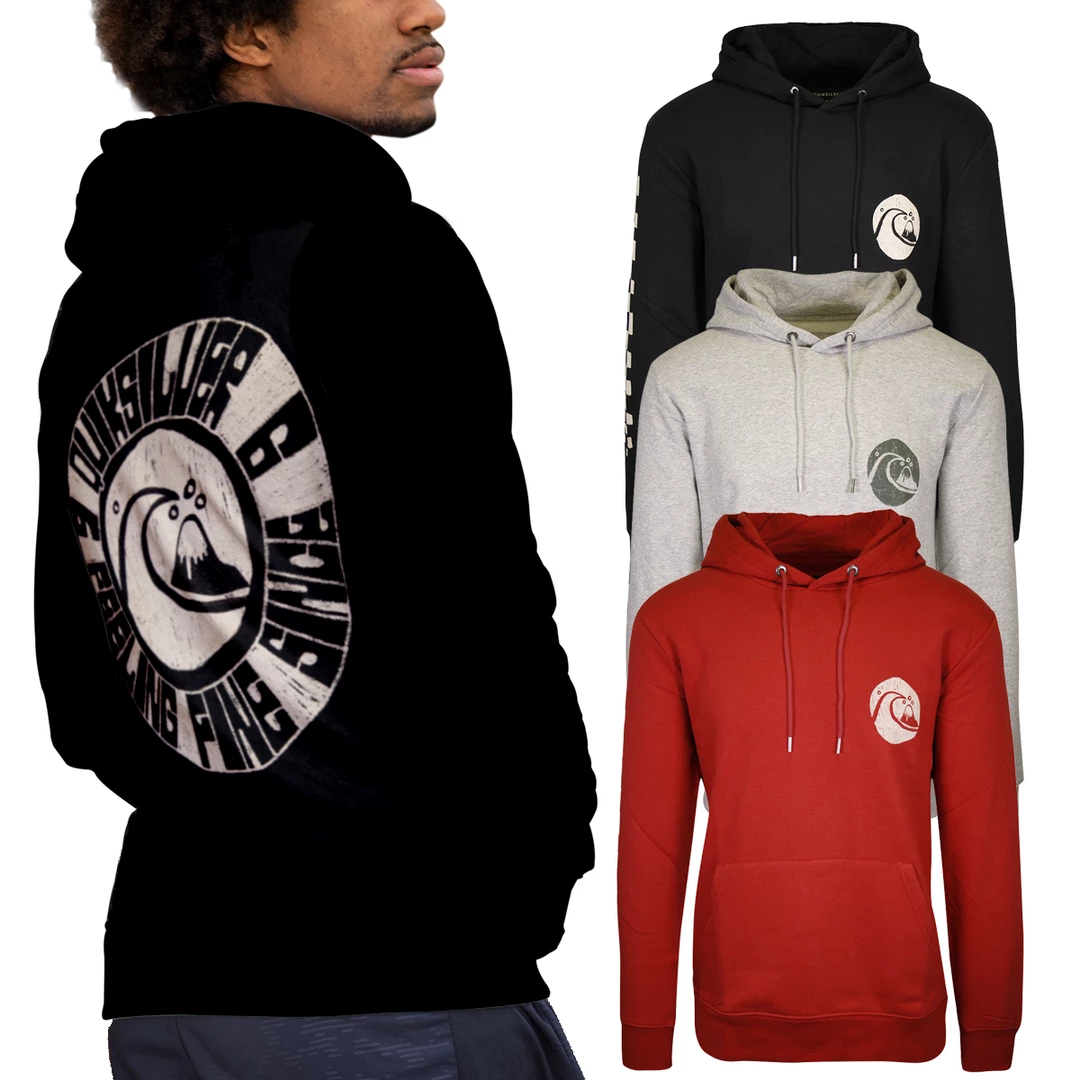 Quik Silver Quiksilver Men's Feeling Fine Since 69' Pull Over Hoodie (S03) 3 Quik Silver Quiksilver Men's Feeling Fine Since 69' Pull Over Hoodie (S03)