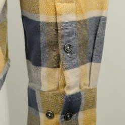 PrAna Men's Navy Yellow Beige Plaid L/S Flannel Shirt (S01) 11 PrAna Men's Navy Yellow Beige Plaid L/S Flannel Shirt (S01)