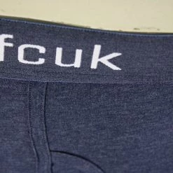 Mens FCUK Men's 3 Pack Navy Blue W/ Navy Blue Strap Boxer Briefs (S09)