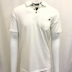 Rip Curl Men's Thornton White S/S Polo Shirt (Retail $35) Size Large