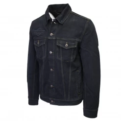 Harley-Davidson Women's Winged Applique Denim Button Up Jacket S06