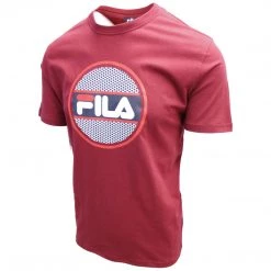 FILA Men's Maroon Sport Circle S/S T-Shirt (S12C)