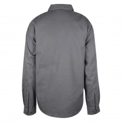 Carhartt Men's Gray Flannel Lined Snap On Button Collared L/S Jacket Mens 9 Carhartt Men's Gray Flannel Lined Snap On Button Collared L/S Jacket Mens