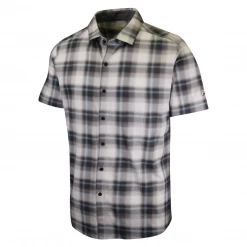 Kuhl Men's Classic White Grey Celeste Plaid S/S Woven Shirt (S05)