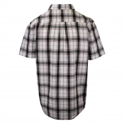 Vans Men's Charmster 2-K White Black Red Plaid S/S Woven Shirt (Size Medium)