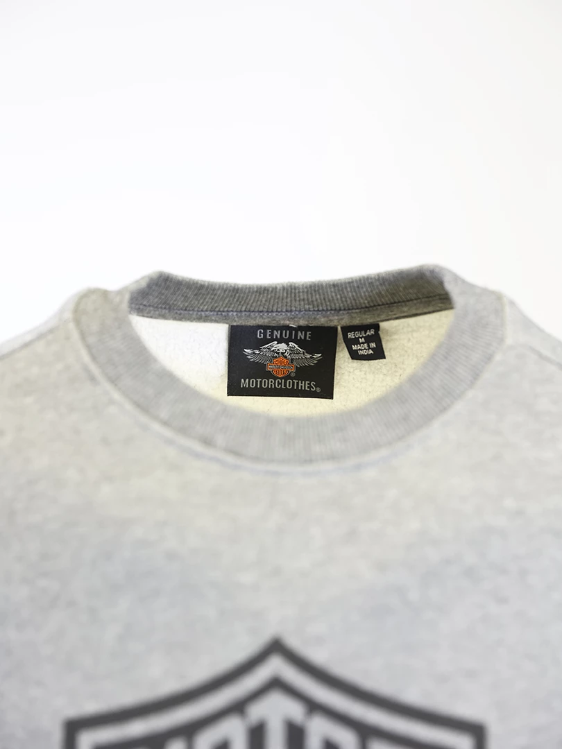 Harley-Davidson Men's Heather Grey Official Logo L/S Pullover Sweater (S01) 7 Harley-Davidson Men's Heather Grey Official Logo L/S Pullover Sweater (S01)
