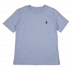 Polo Ralph Lauren Kid's H.Light Blue - Navy Pony Round Neck S/S T-Shirt (S05)
