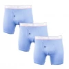 Psycho Bunny Men's 3 Pack White Band Light Blue Boxer Briefs (S05)