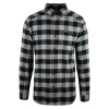 Columbia Men's Grey Black Plaid Cornell Woods L/S Flannel Shirt (042) New Arrivals