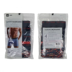 Lucky Brand Men's Blue, Red & Floral Pattern 4 Pack Boxer Briefs (S02) Mens